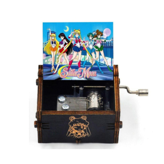 セーラームーン 木製ミュージックボックス - 手回しレトロギフト
