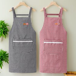 Workshop Factory Wear-Resistant Apron Kitchen Household Pure Cotton Work Clothes 2026 New Model for Women for Dining, Catering, and Work Use