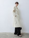 TAGEECHITA classic epaulette design double-breasted shoulder-length windbreaker jacket with linen belt
