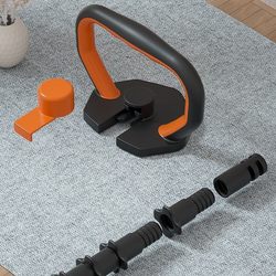 Multifunctional Splicable Kettlebell Handle Push-Up Stand, Splicable Weightlifting Stand, Indoor Red Model