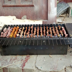 Fully Automatic Charcoal Barbecue Grill Electric Rotating Skewer Grill Carbon Oven Meat Roaster Commercial Use