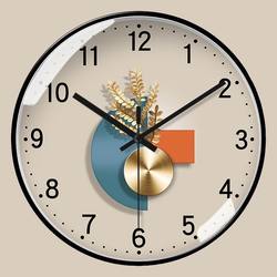 Decorative Painting Wall Clock for Living Room, Simple Silent Quartz Clock, Modern Home Creative Wall Clock, Round Radio-Controlled Clock