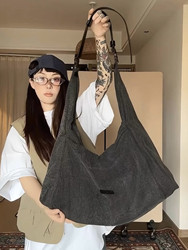 Star-Inspired Canvas Denim High-End Large-Capacity Fashion Retro Bag Casual Tote Shoulder Underarm Bag Trendy