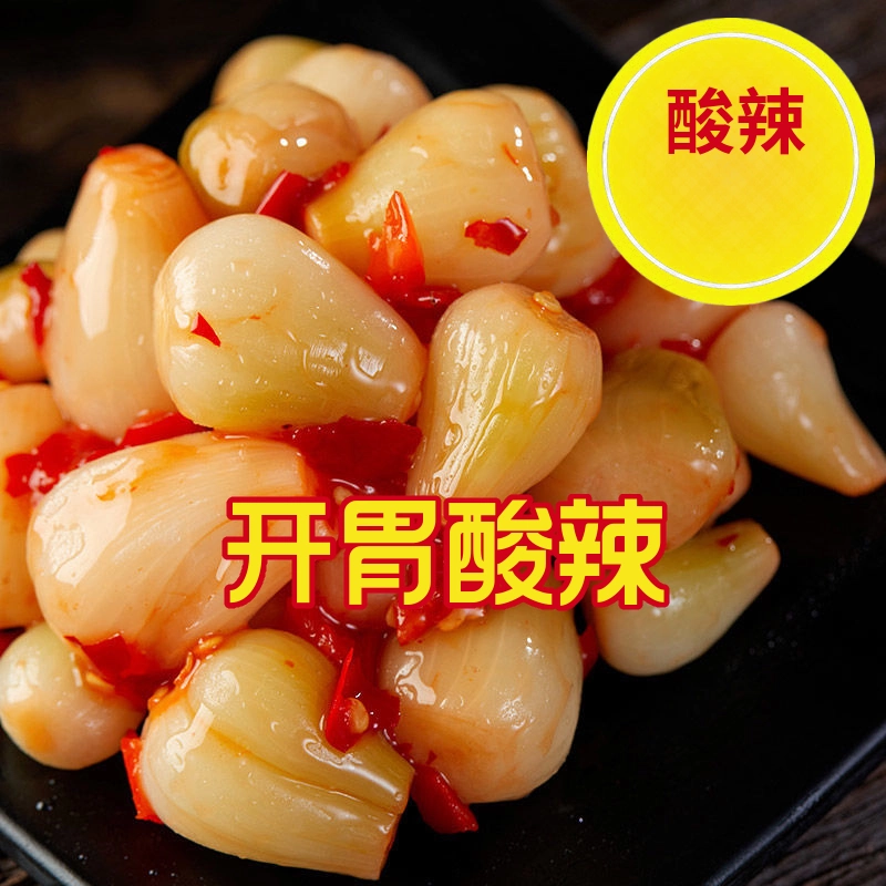 湖南特产酸辣藠头新鲜茭头腌制泡菜农家荞头酸菜自制下饭菜500克