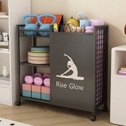 Fitness Equipment Storage Rack, Home Yoga Mat Foam Roller Storage Basket, Kettlebell Dumbbell Basketball Rack, Sports Storage Rack