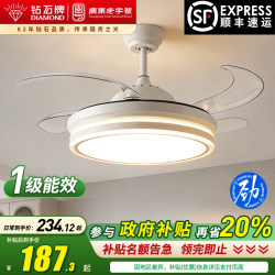 Diamond Brand Invisible Fan Light for Living Room and Dining Room, New Model Ceiling Fan Light, Simple Household Integrated Ceiling Fan Light
