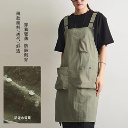Water-repellent men's and women's aprons for gardening, painting, catering, barbecue, coffee, pet haircut, hotel custom logo work clothes