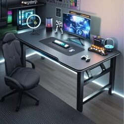 Computer Desk, Desktop Home Folding Gaming Table and Chair, Simple No-Installation Workstation for Bedroom, Office Desk, Writing Desk