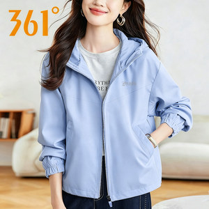 
361 Degree Sports Windbreaker Women's 2026 Summer New Hooded Woven Jacket Women's Running Fitness Outdoor Top