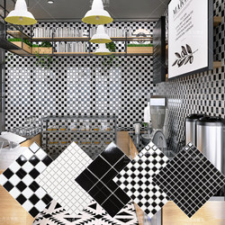 Ceramic Black and White Mosaic Kitchen Bathroom Nordic Style Wall and Floor Tiles Restaurant Bar Background Wall Tiles