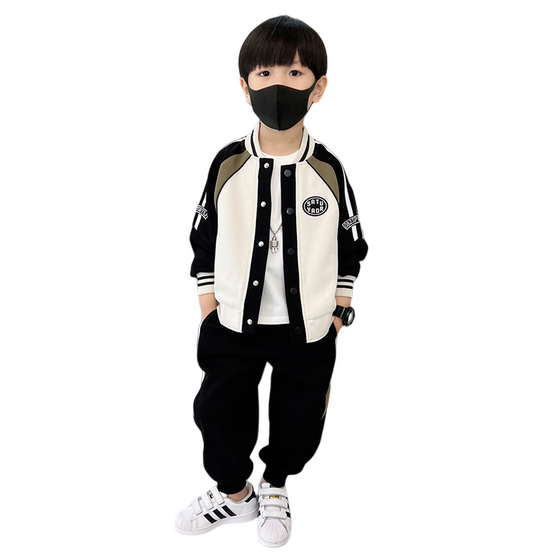 
Boys spring casual sports suit 2026 new spring and autumn children's baseball uniform jacket two-piece trendy set