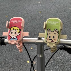 Bicycle Phone Holder, Shockproof and Anti-Shake, Rearview Mirror Style, Cute, for Mountain Bikes, Electric Bikes, Delivery Riding, Women's Accessories