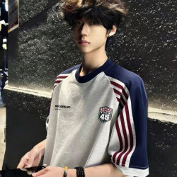 Short-Sleeved Men's American High Street T-Shirt, National Trend, High-Quality Heavy Cotton, Youth Summer 2026 Couple's Top