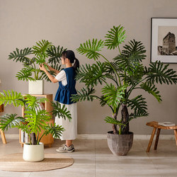 Artificial Green Plant Spring Bird Tree Potted Fake Plant Indoor Home Large Floor-Standing Landscaping Living Room Decoration Ornament Set