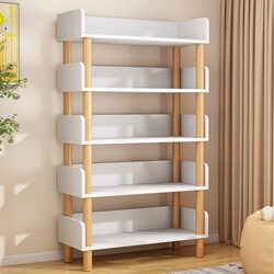 Bookshelf Multi-Layer Storage Rack for Home Living Room, Wall-Mounted, Space-Saving, Simple Floor-Standing Partition Shelf, Storage Rack 3022