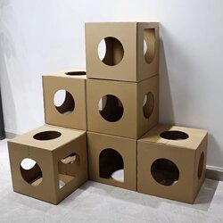 DIY Cat House Cat Scratching Board Cat Climbing Frame Cat Villa Free Combination Maze Cat Graffiti Cat House Thickened