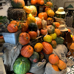 Simulated Pumpkin Ornaments, Harvest-Themed Decorations, Fake Pumpkin Models, Farmhouse Supermarket Window Displays, Fruit and Vegetable Props