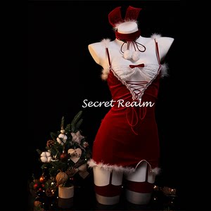 
Secret Realm Scarlet Night Carol Christmas cos uniform shirt bunny girl sexy nightgown maid pure desire qqny