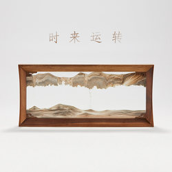 Horse Deer Fortune-Turning Quicksand Painting Ornament, New Chinese-Style Decoration, Wooden Office Desktop, High-End Birthday Gift