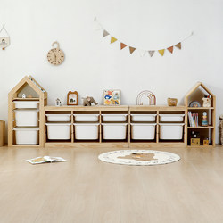 Children's Storage Cabinet, Storage Cabinet, Living Room Wall-Mounted Tv Cabinet, Solid Wood Storage Cabinet, Drawer-Type Children's Toy Storage Cabinet