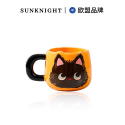 Sunknight Eu Brand and Pink Cute Cat Ceramic Cup Valentine's Day Mug with Spoon Large Capacity