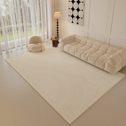 Simple Cream-Style Carpet for Living Room, Home Bedside Rug, 2025 New Model Bedroom Carpet, Full Coverage Tianjin Carpet