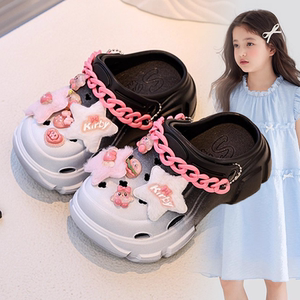 
Girls Sandals Summer Children's Crocs 2026 New Outerwear Non-Slip Children's Sandals and Slippers Increased Beach Sandals