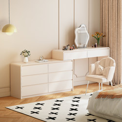 Solid Wood Corner Small Dressing Table Bedroom Vanity Modern Minimalist Chest of Drawers Integrated Lacquered 2026 New Model Dressing Table
