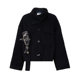 Patavinity grid bears decorative disassembly short two -sided double -sided, female winter cotton wool jacket jacket
