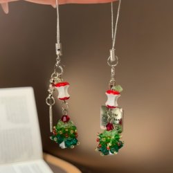 Apple Christmas Tree Phone Chain Pendant Versatile Ccd Camera Bag Decoration Ins Style Creative Gift for Best Friend