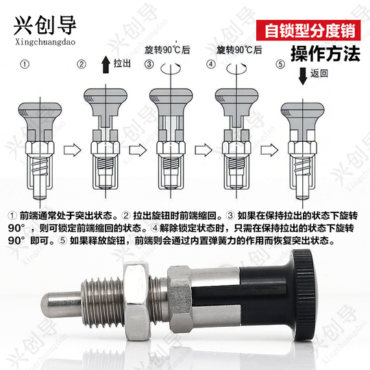 1個 M16 x 10 mm レバーインデックススプリングプランジャー