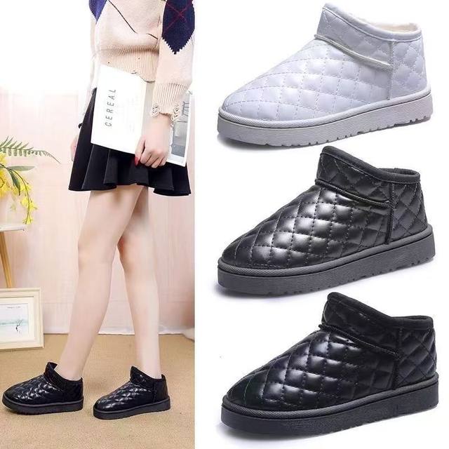 
Winter new Northeastern snow boots plus velvet and thickened warm cotton shoes soft sole anti-slip bread shoes outdoor waterproof and anti-slip