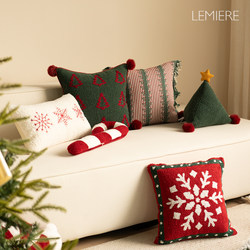 Christmas Pillow with a High-End Feel, Sofa Cushion, Car Lumbar Pillow, Bay Window Backrest, 2025 Christmas Atmosphere Decoration