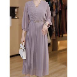 Dress 2026 New Style for Women, Summer and Autumn, Super Popular, Age-Reducing, Light Luxury, Elegant, High-End Chiffon Dress for Ladies