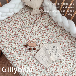 Baby Fitted Bed Sheets, Cotton Gauze, Breathable Baby Bed Sheets, Newborn Mattress Cover, Kidsren's Spliced Bed Universal Bed Cover