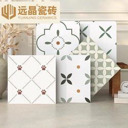 Yuanjing Ceramic Tiles French Small Flower Tiles 400X400 French Nyonya Style Popular Tiles Kitchen Bathroom Floor Tiles Retro