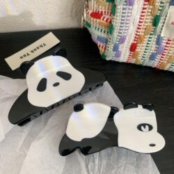 Cute Cartoon Acetate Hair Clip, Sweet Panda Claw Clip, 2025 New Style, High-End and Elegant Shark Clip for the Back of the Head