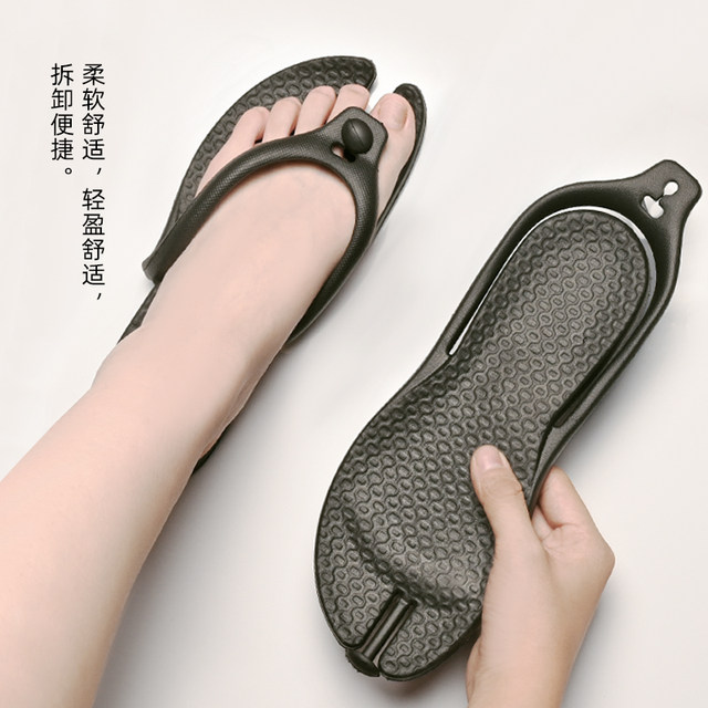 Foldable slippers travel portable bathroom bath non-slip women's ...