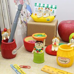 Decole Japanese-Style Miscellaneous Goods Grass Skirt Cat Paper Clip Small Items Storage Resin Small Ornaments Desktop Creative Gifts