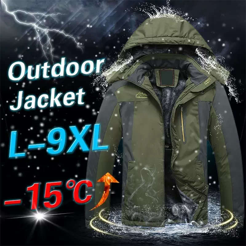 Men's Ski Jacket Winter Waterproof Windproof Warm Coat Fleec-Taobao