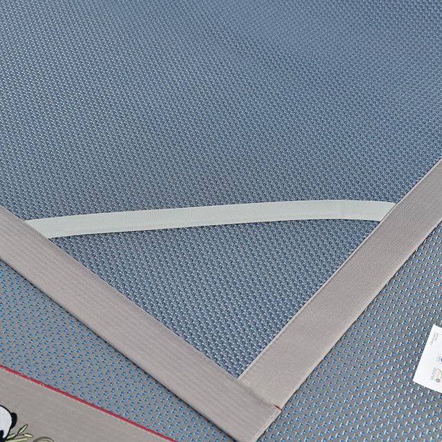 Category A maternal and infant thickened ice silk rattan mat three-piece set flat-laying mat strapped summer washable folding cooling mat
