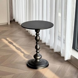 American-Style Sofa Iron Art Side Table for Small Apartments, Small Round Table for Living Room, Bedroom Bedside Table, Simple Creative Corner Table
