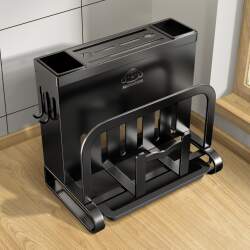 Jia Bangshou Kitchen Knife Rack Storage Rack for Knives, Chopsticks, Cutting Boards, Pot Lids, Multifunctional Wall-Mounted Knife Holder