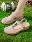 Veblen Croc Giày Nữ Áo Khoác Ngoài Dép Đế Dày Chống Trơn Trượt Mùa Hè Bao Đầu Y Tá Giày Sandal Đế Mềm Giày Đi Biển xăng đan nhựa đi biển 