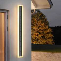 Solar integrated long wall light long ambient light door side wall light modern simple outdoor waterproof wall light