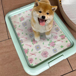Dog Toilet for Small Dogs, Prevents Feet from Getting Wet and Stepping on Poop, Dog Toilet for Large and Medium-Sized Dogs, Flat Toilet Tray
