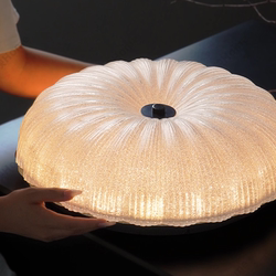 All-Copper Pumpkin-Shaped Children's Room Bedroom Ceiling Light, Modern Light Luxury Italian-Style Balcony Light, Glass Corridor Room Lighting Fixtures