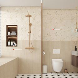 Foshan Ceramic Tiles 400X400 French Style Gentle Floral Pattern Tiles for Bathroom, Kitchen, and Balcony