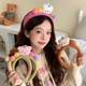 Cute bear face wash hair band for women with facial mask special makeup plush hair bundle headband headband headband bear headband