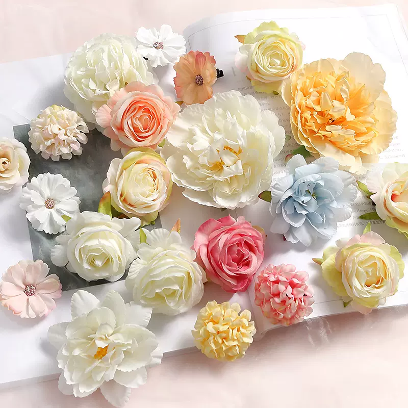 20/14Pcs/lot Mixed Artificial Flowers Silk Rose Fake Flower-Taobao